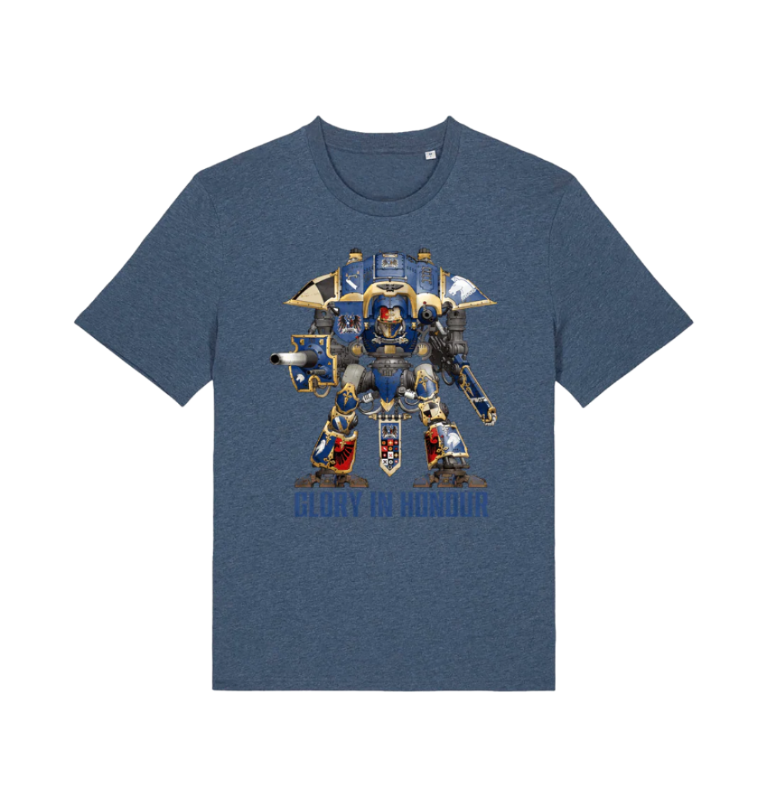 Dark Heather Blue Printed T-shirt
